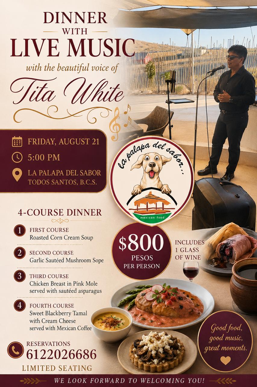 Dinner with Live Music featuring Tita White poster