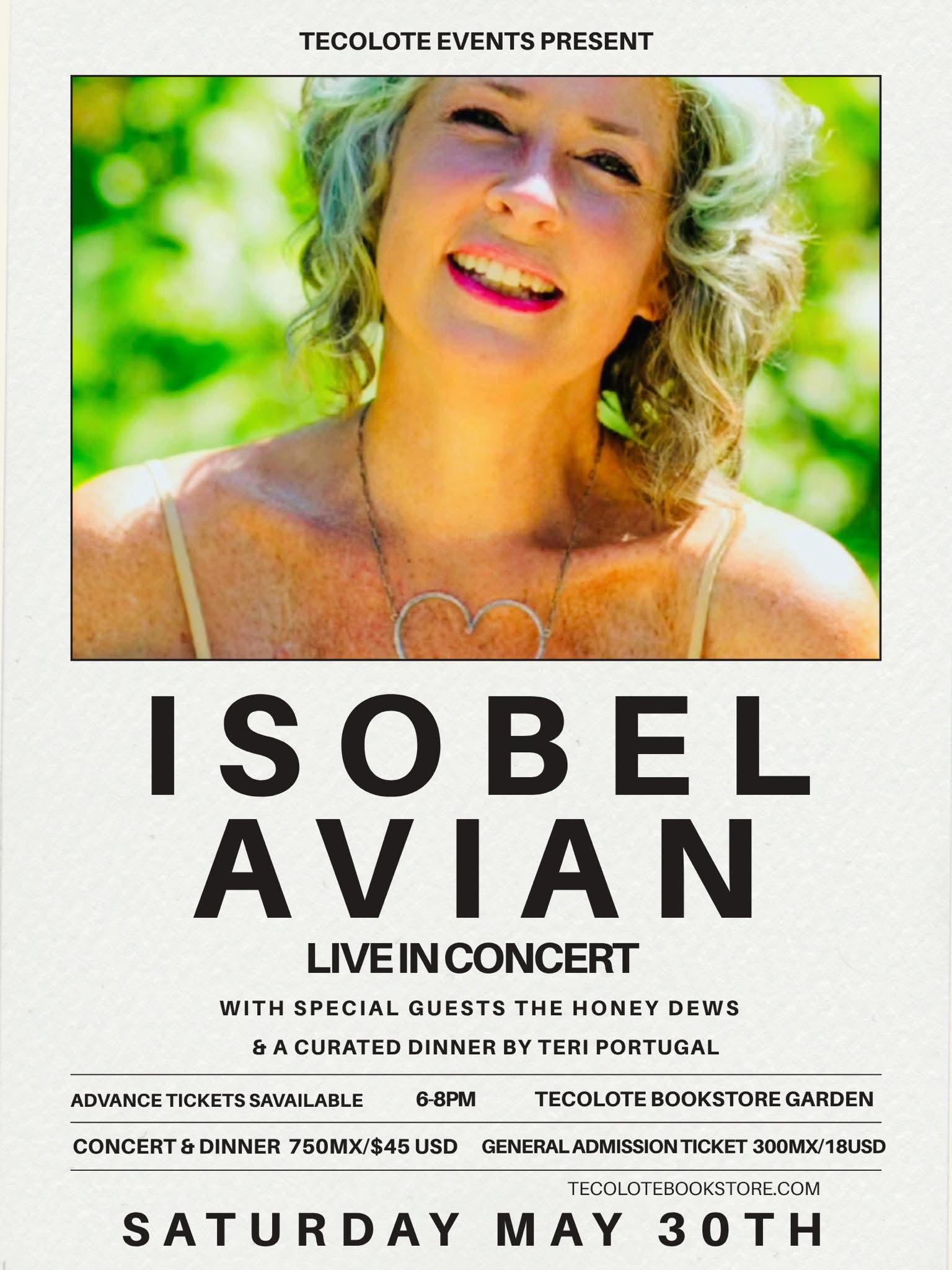 Isobel Avian Live in Concert poster