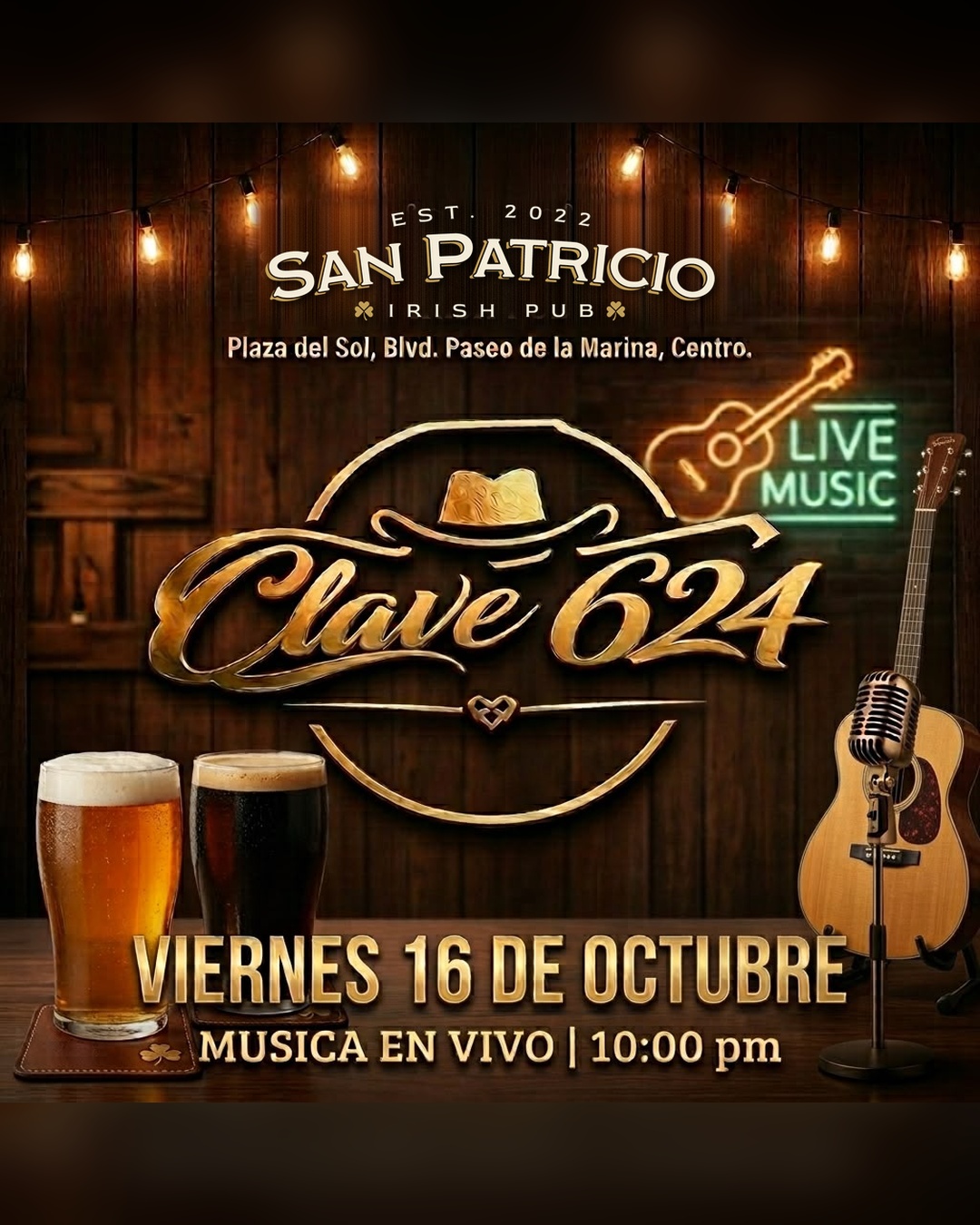 Clave 624 — Noche Mexicana at San Patricio Irish Pub