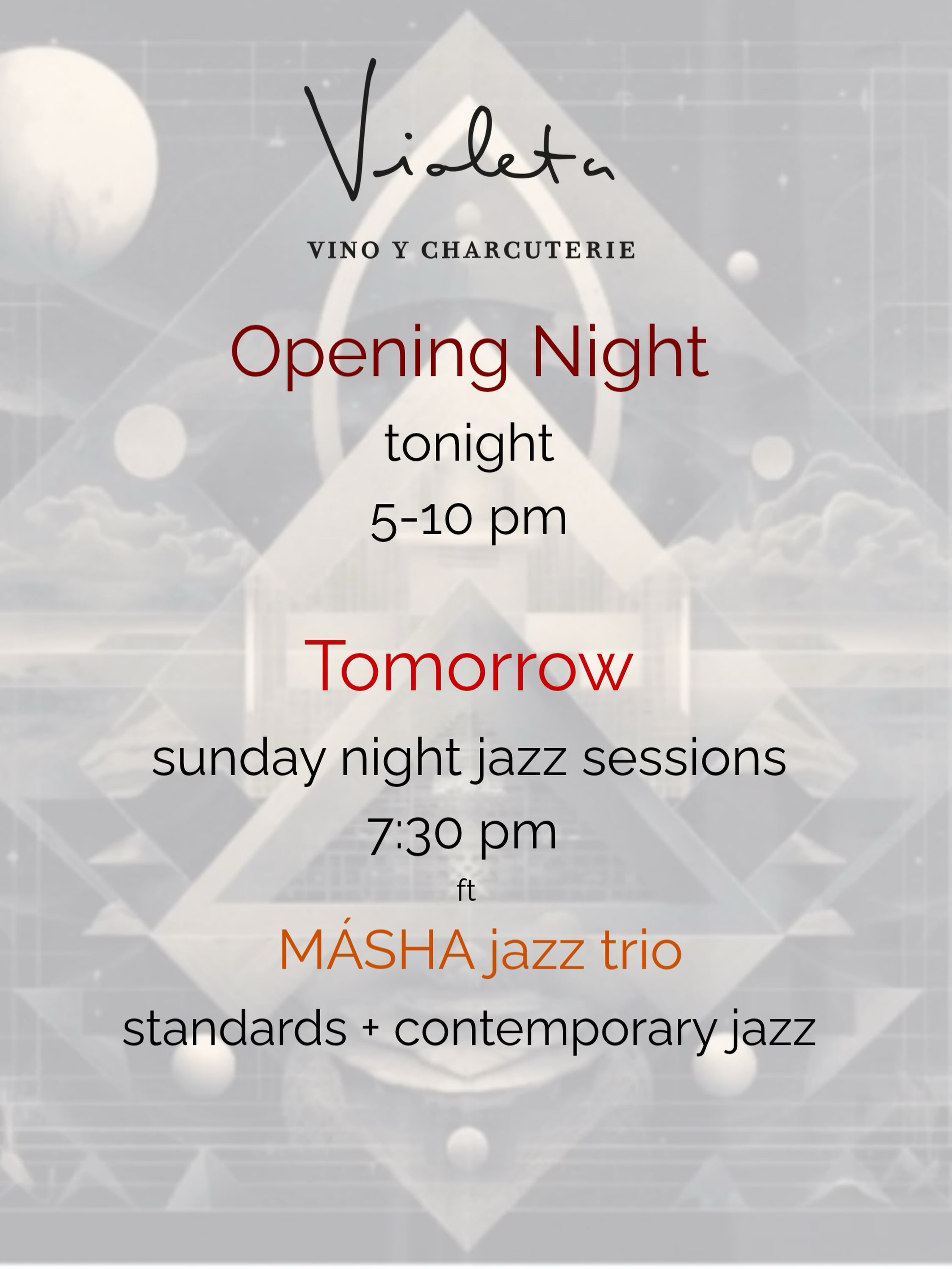 Sunday Night Jazz Sessions poster