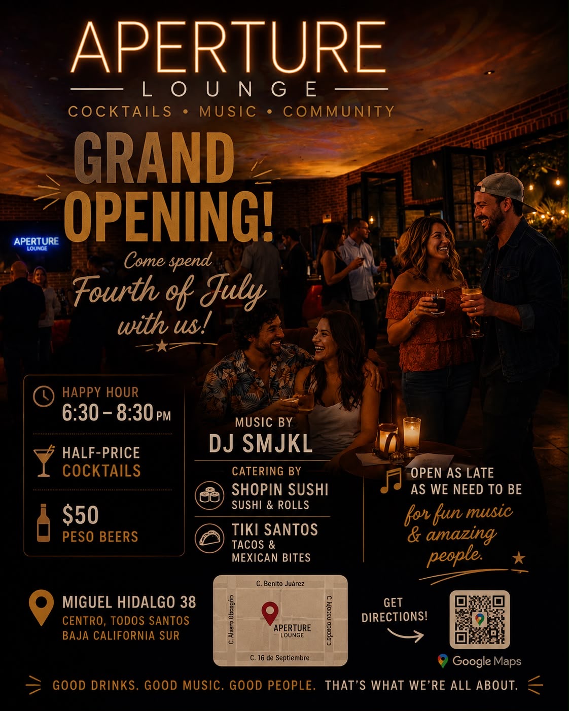 Aperture grand opening poster