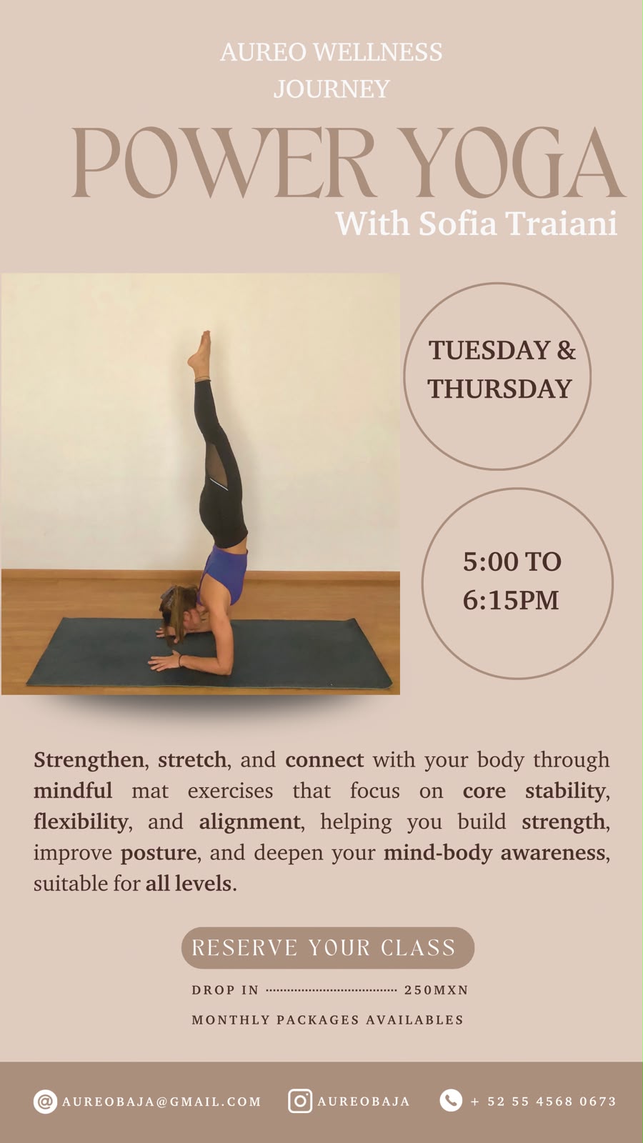 Power Yoga with Sofia Traiani poster