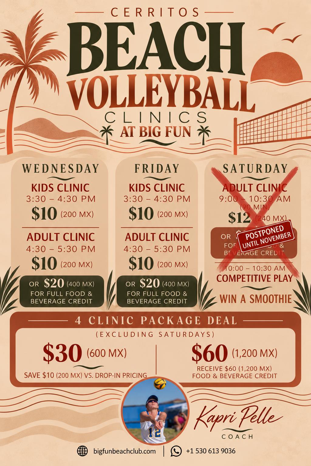 Beach Volleyball Adult Clinic