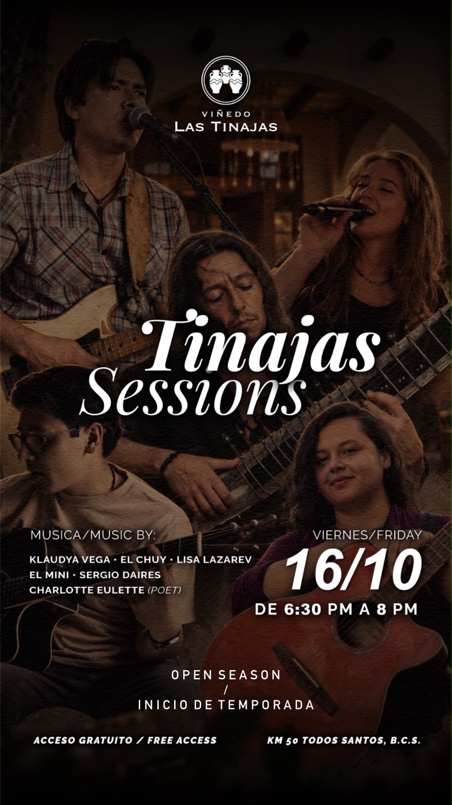 Tinajas Sessions — noche de inicio de temporada en Viñedo Las Tinajas